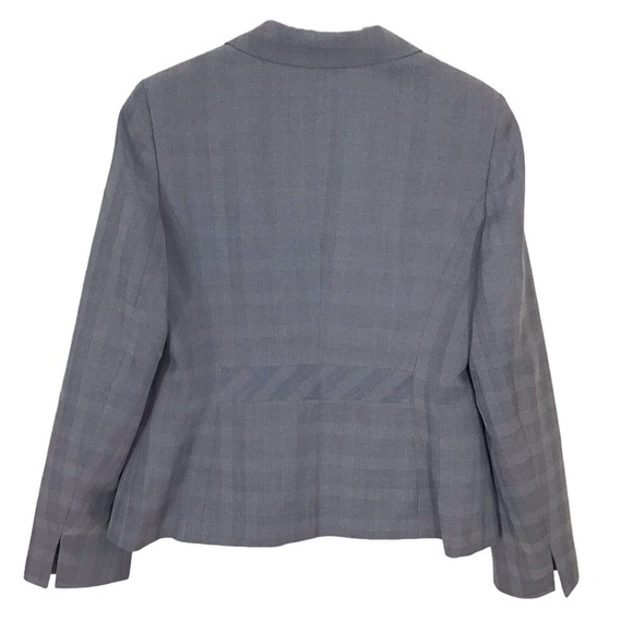Evan Picone Blue Gray Plaid Blazer Size 10 - Picture 4 of 7